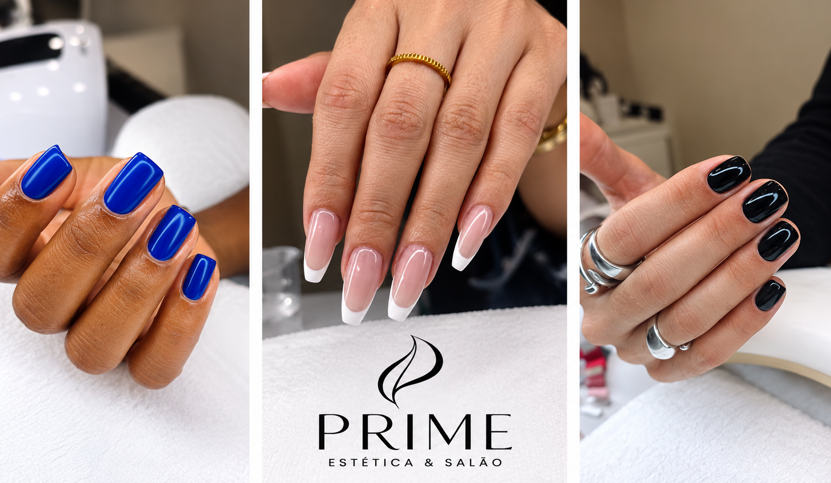 Trabalhos de manicure e unhas de gel no Prime Estética & Salão